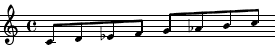 Tonleiter: C Harmonisch Moll